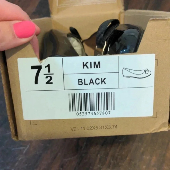 Journee Collection Kim 2 Ballet Flat Black Faux Leather - Picture 3 of 10